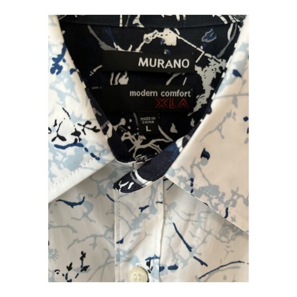 Murano Men’s Long Sleeve Button Down Shirt – Size L – Abstract Floral Print – Mo - Picture 3 of 8